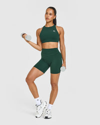 Unified High Waisted Shorts 6" | Racing Green