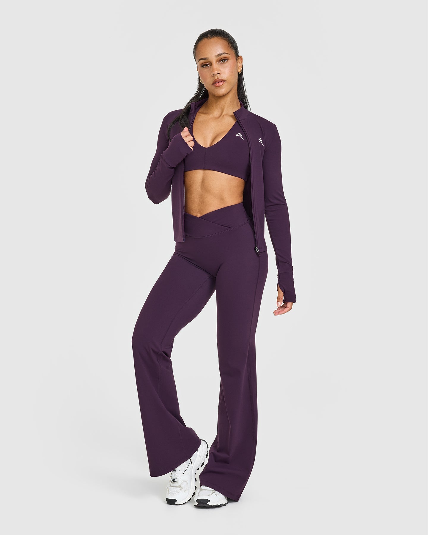 Unified Micro Bralette White Logo | Blackberry Purple