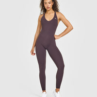 Unified Scoop Back All In One Long | Dark Umber Brown