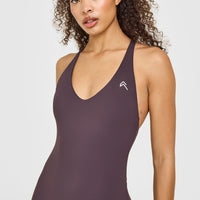 Unified Scoop Back All In One Long | Dark Umber Brown