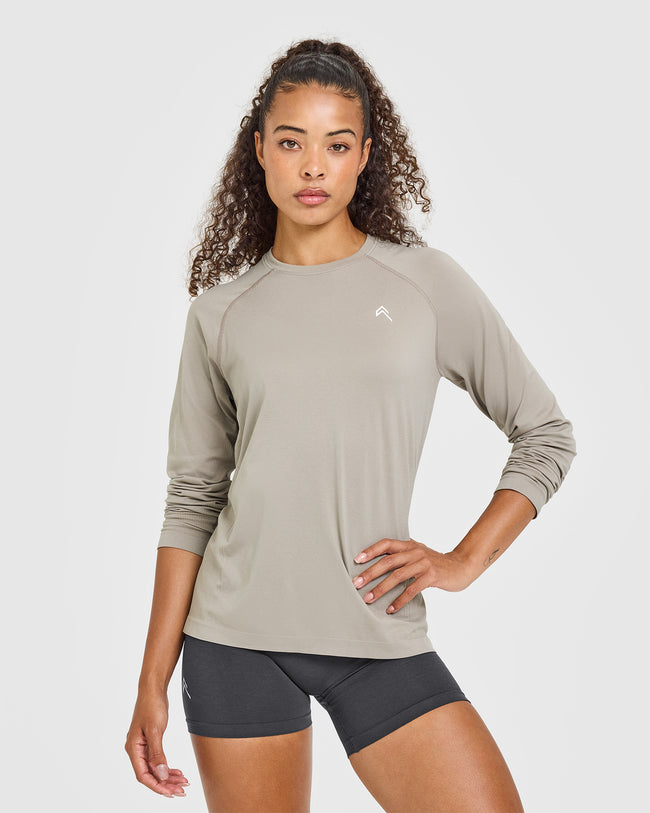 Go To Seamless Loose Long Sleeve Top | Warm Sand