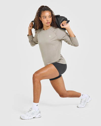 Go To Seamless Loose Long Sleeve Top | Warm Sand