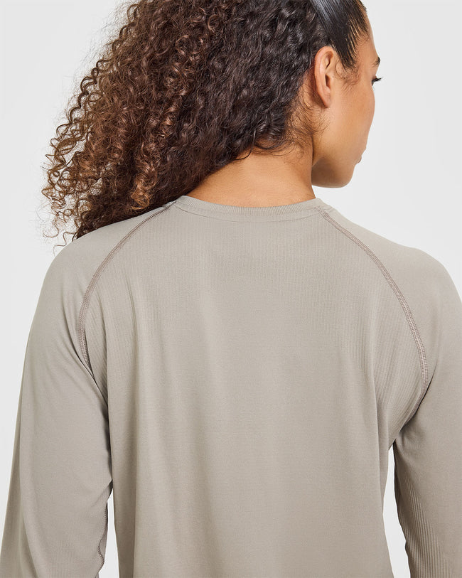 Go To Seamless Loose Long Sleeve Top | Warm Sand