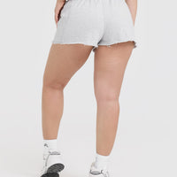 Raw Lounge Oversized Shorts | Light Grey Marl