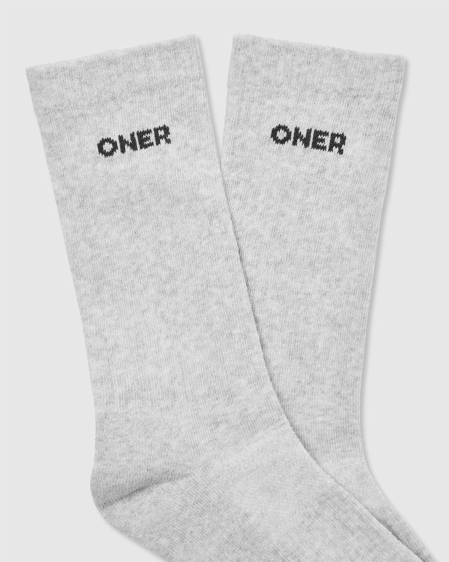 Varsity Long Crew Socks 2 Pack | Grey Marl/ White/ Blackberry