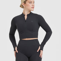 Timeless Crop Jacket | Coal