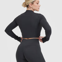 Timeless Crop Jacket | Coal