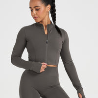 Timeless Crop Jacket | Deep Taupe