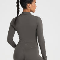 Timeless Crop Jacket | Deep Taupe