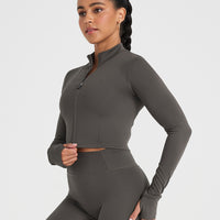 Timeless Crop Jacket | Deep Taupe