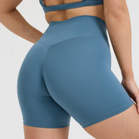 Timeless High Waisted Shorts 6" | Moonstone Blue