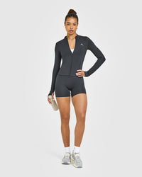 Timeless Jacket with White Logo | Coal