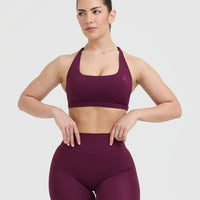Timeless Square Neck Sports Bra | Ripe Fig