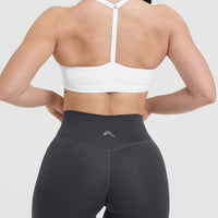 Timeless Square Neck Sports Bra | White