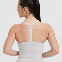 Timeless Square Neck Mid Vest | Light Grey