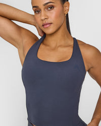Timeless Square Neck Mid Vest | True Blue