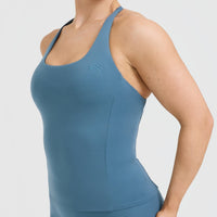 Timeless Square Neck Vest | Moonstone Blue