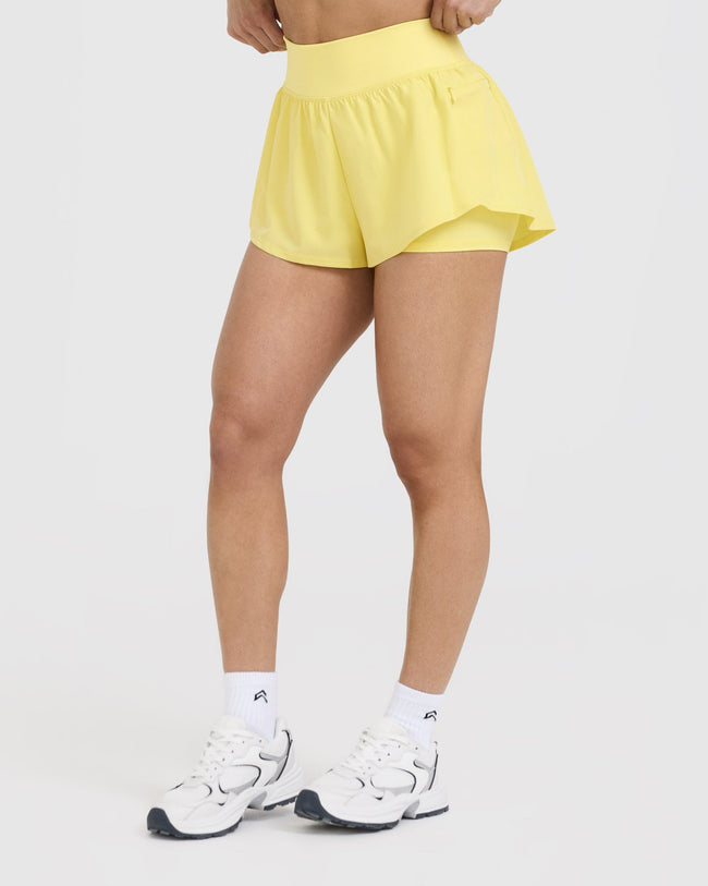 Unified Double Layer Shorts 5" | Lemon Yellow