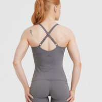 Unified V-Neck Cross Back Vest | Ash Grey