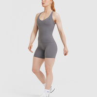 Unified V-Neck Cross Back Vest | Ash Grey