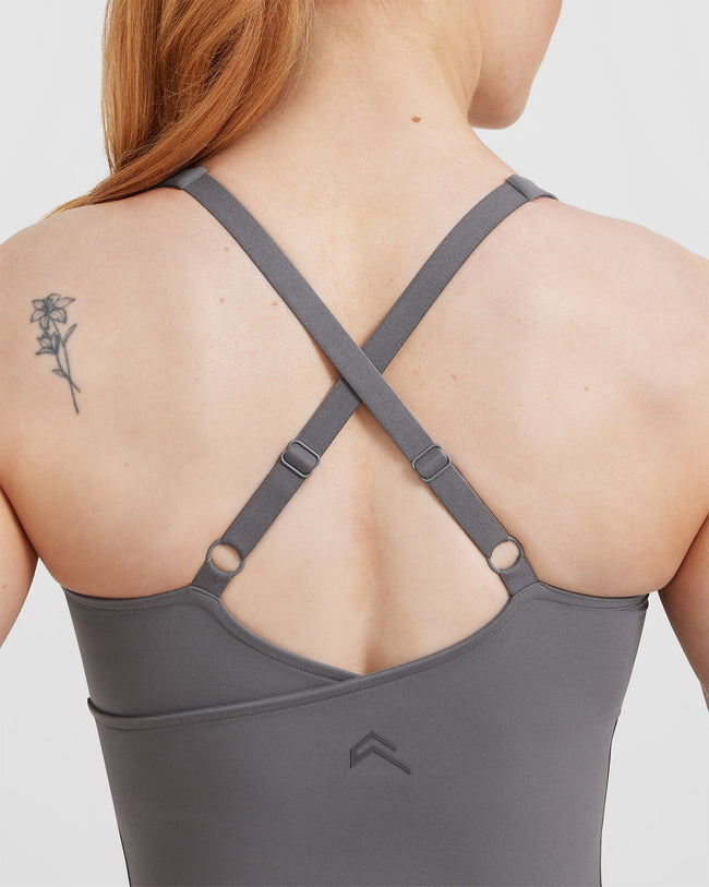 Unified V-Neck Cross Back Vest | Ash Grey