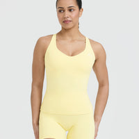Unified V-Neck Cross Back Vest | Sherbert Yellow