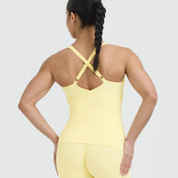 Unified V-Neck Cross Back Vest | Sherbert Yellow