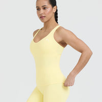 Unified V-Neck Cross Back Vest | Sherbert Yellow