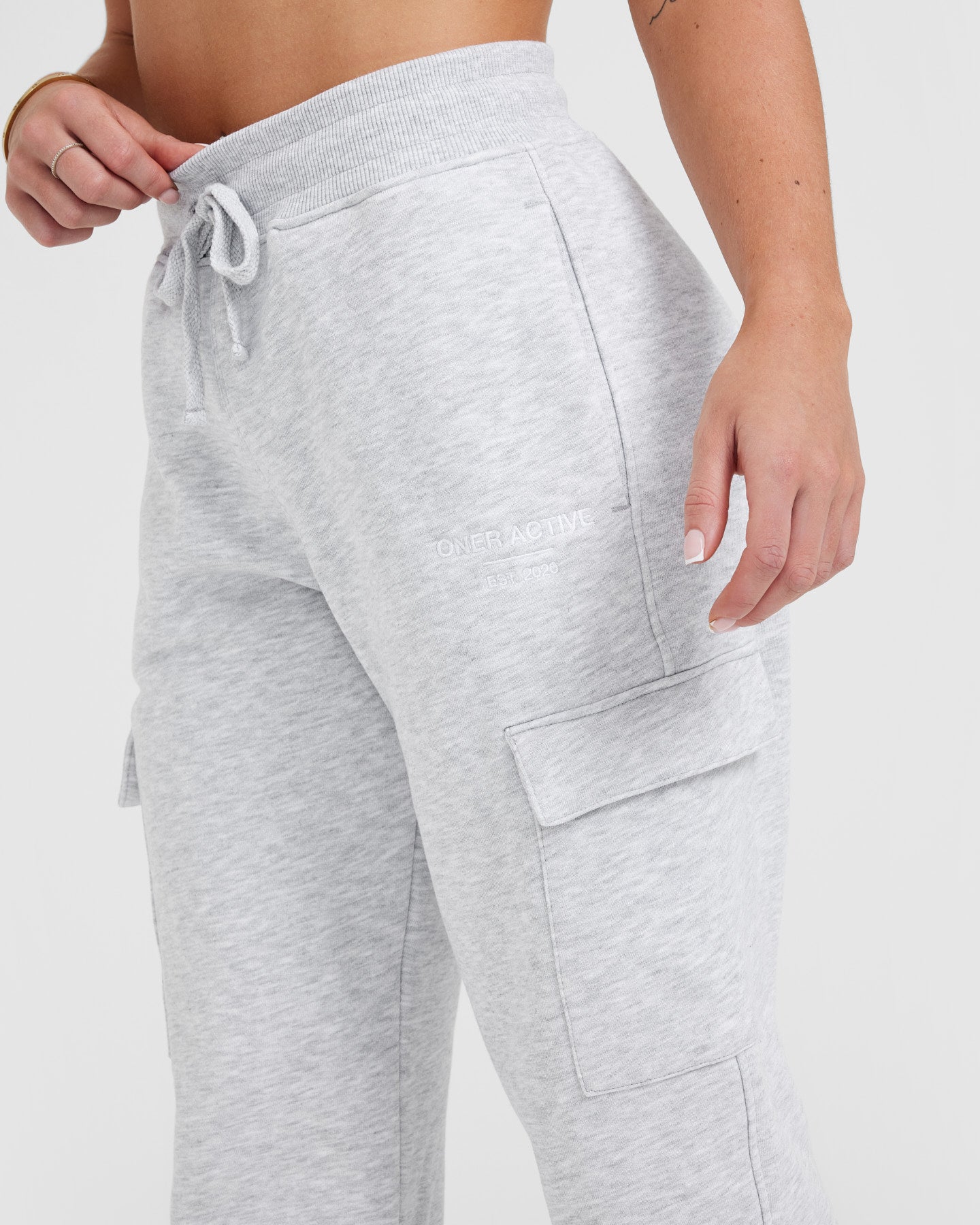 All Day Est 2020 Cargo Joggers | Light Grey Marl