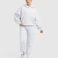 All Day Est 2020 Oversized Hoodie | Light Grey Marl