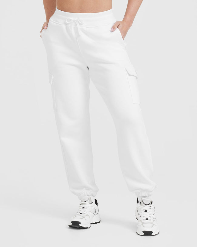 All Day Lightweight Cargo Joggers | White