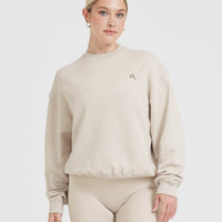 All Day Lightweight Oversized Sweatshirt | Sand