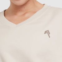 All Day Lightweight Oversized V-Neck Sweatshirt | Sand