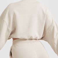 All Day Lightweight Oversized V-Neck Sweatshirt | Sand