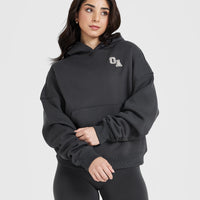 All Day Varsity Oversized Hoodie | Coal