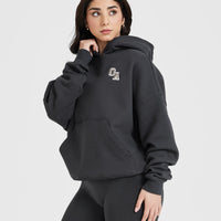 All Day Varsity Oversized Hoodie | Coal