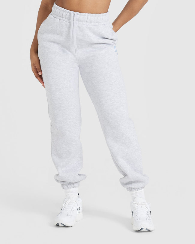 All Day Varsity Oversized Joggers | Light Grey Marl