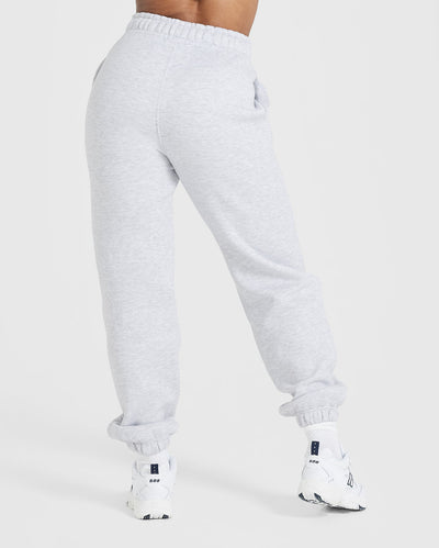 All Day Varsity Oversized Joggers | Light Grey Marl