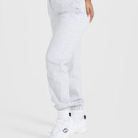 All Day Varsity Oversized Joggers | Light Grey Marl