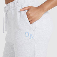 All Day Varsity Oversized Joggers | Light Grey Marl
