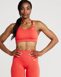 Classic Seamless Sports Bra | Coral Marl