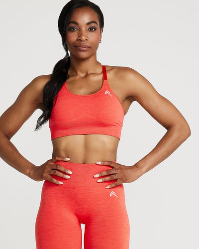 Classic Seamless Sports Bra | Coral Marl