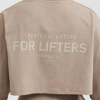 Classic Lifters Graphic Relaxed Crop Lightweight T-Shirt | Sandstone