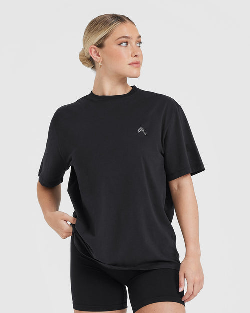 Oner Modal Classic Oversized Lightweight T-Shirt | Black