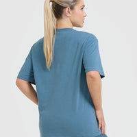 Classic Oversized Lightweight T-Shirt | Moonstone Blue