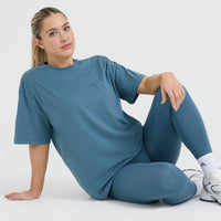 Classic Oversized Lightweight T-Shirt | Moonstone Blue
