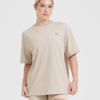 Classic Oversized Lightweight T-shirt | Washed Sand