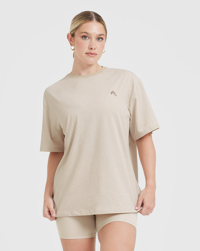 Classic Oversized Lightweight T-shirt | Washed Sand