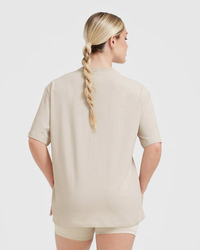 Classic Oversized Lightweight T-shirt | Washed Sand