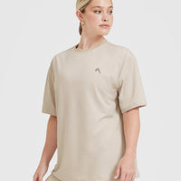 Classic Oversized Lightweight T-shirt | Washed Sand